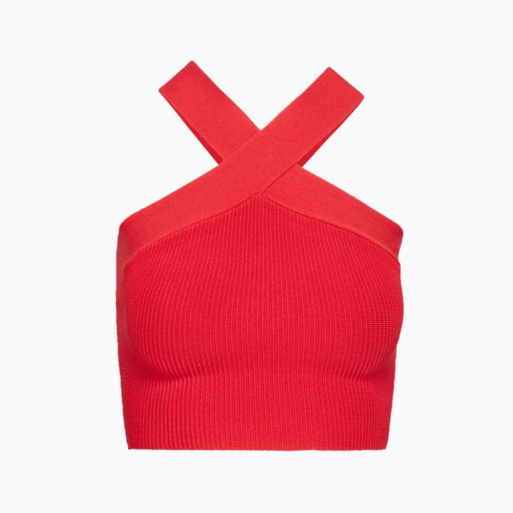 Aritzia Babaton criss cross tank in red